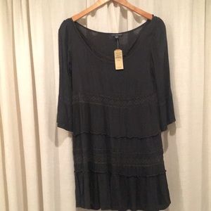Navy Blue 3/4 Sleeve Dress